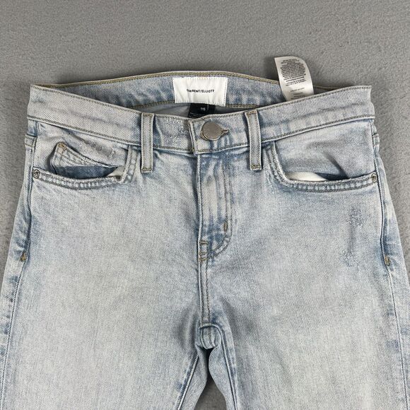 Current Elliott Jeans Size 25 Stiletto Skinny Fit Ankle Light Wash Distressed - Picture 2 of 12
